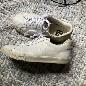 Women’s Veja white sneakers. Lightly worn.